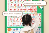 İngilizce Fonetik Alfabe Duvar Tablosu + Çince Pinyin - 10