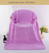 Ananas Desenli Mor Banyo Havlusu 70X140CM - 8