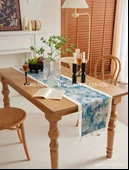Amerikan Retro Stil Masa Örtüsü - Yeşil Karahindiba Yoğun Su 30x220cm - 8