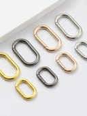 Oval Yaylı Anahtarlık - Açık Altın 2 (Model 1) thumbnail 3