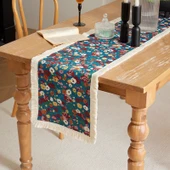 Amerikan Retro Stil Masa Örtüsü - Kış Aşk Şarkısı 30x120cm thumbnail 1