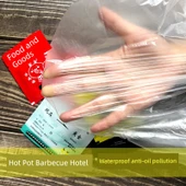 Plastik Su Geçirmez Mutfak Önlüğü - Şanslı Desenli - 100'lü Paket thumbnail 2