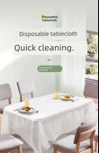 Kalınlaştırılmış Dikdörtgen Su Geçirmez Tek Kullanımlık Masa Örtüsü - 1.4 m x 2.2 m 3'lü Paket - 6
