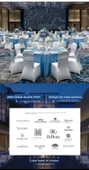 Kalınlaştırılmış Şampanya Otel Sandalye Kılıfı - Sandalye Arkası Dekorlu - 6