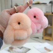 Mini Sevimli Peluş Tavşan Bebek Anahtarlık - Nane Yeşili - 5