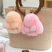 Mini Sevimli Peluş Tavşan Bebek Anahtarlık - Nane Yeşili - 6