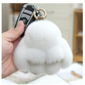 Mini Sevimli Peluş Tavşan Bebek Anahtarlık - Nane Yeşili - 10