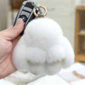 Mini Sevimli Peluş Tavşan Bebek Anahtarlık - Nane Yeşili - 4