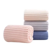 Pamuklu Emici Banyo Havlusu 3'lü Set - Pembe - 10