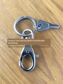 DIY Alaşım Anahtarlık Kancası - Gümüş 23 Mini Normal Toka - 4