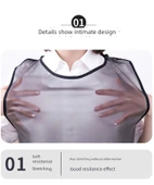 TPU Su Geçirmez Yağ Geçirmez Mutfak Önlüğü - Siyah Bel Bağcıklı - Uzun thumbnail 11