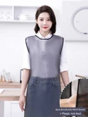 TPU Su Geçirmez Yağ Geçirmez Mutfak Önlüğü - Siyah Bel Bağcıklı - Uzun thumbnail 5