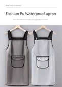 TPU Su Geçirmez Yağ Geçirmez Mutfak Önlüğü - Siyah Bel Bağcıklı - Uzun thumbnail 7