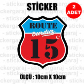 15 BURDUR 2 adet plaka sticker - il sehir rota etiket - kask motosiklet otomobil araba pc laptop bilgisayar cam uyumlu - 1