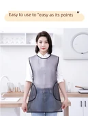 TPU Su Geçirmez Yağ Geçirmez Mutfak Önlüğü - Siyah Bel Bağcıklı - Uzun thumbnail 10