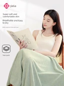 Polyester Banyo Havlusu Seti - Şeftali Tozu + Mint Yeşili (2 Adet) - 2