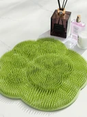 Yuvarlak Banyo Masaj Matı - Kalınlaştırılmış Yumuşak Yeşil (55cm Çap) - 2