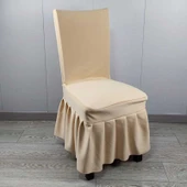 Kalınlaştırılmış Şampanya Rengi Sandalye Kılıfı - 1