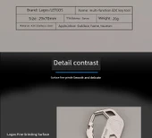 Çok Amaçlı Anahtarlık Aleti - ET010 Kumlanmış Gri - Kancalı Model thumbnail 10