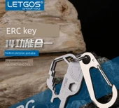 Çok Amaçlı Anahtarlık Aleti - ET010 Kumlanmış Gri - Kancalı Model thumbnail 7