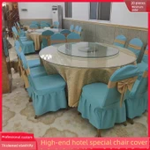 Kalınlaştırılmış Koyu Mor Sandalye Kılıfı - 3