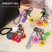 Dambıl ve Halter Anahtarlık - Kırmızı Küçük Kolye - 2