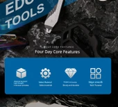 Çok Amaçlı Anahtarlık Aleti - ET010 Kumlanmış Gri - Kancalı Model thumbnail 8