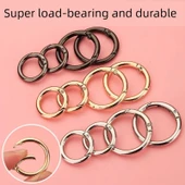 Çinko Alaşımlı Yuvarlak Kolye Yay Halkası - Açık Altın 18mm - 4