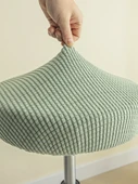 Yuvarlak Bar Sandalyesi Kılıfı - Açık Gri - 36-40cm - 4