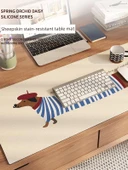 Çizgi Film Desenli Su Geçirmez Yağa Dayanıklı Ofis Masa Matı - Polo Noktalı Köpek Koyun Postu Leke Tutmaz Ped 30x80cm - 2