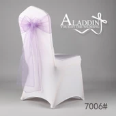 Düğün Sandalye Dekorasyon Tül Fiyonk - 65x180cm - Açık Mor - 1