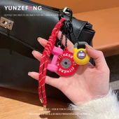 Fitness Spor Anahtarlık - Halter ve Dambıl Figürlü - Genç Pudra Yılan Düğüm İpli - 2