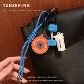 Fitness Spor Anahtarlık - Halter ve Dambıl Figürlü - Genç Pudra Yılan Düğüm İpli - 3