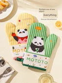 Yeşil Mototo Panda Desenli Fırın Eldiveni (1 Çift) thumbnail 5