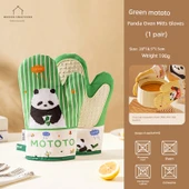 Yeşil Mototo Panda Desenli Fırın Eldiveni (1 Çift) thumbnail 1