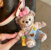 Shelly Rose Haki Şapkalı Ressam Ayı Peluş Anahtarlık Çanta Kolyesi - 10