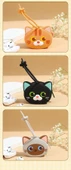 Çocuk Karikatür Kedi Desenli Bozuk Para Cüzdanı - Mini Kozmetik Çantası - Turuncu - 9