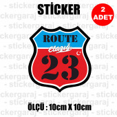 23 ELAZIĞ 2 adet plaka sticker - il şehir rota etiket - kask motosiklet otomobil araba pc laptop bilgisayar cam uyumlu - 1