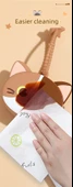 Çocuk Karikatür Kedi Desenli Bozuk Para Cüzdanı - Mini Kozmetik Çantası - Bej - 11