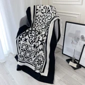 Retro Örme Koltuk Şalı - Sicilya Desenli - 100x150cm - 3