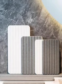 Diyatomit Emici Paspas 30x10cm Çizgili Koyu Gri - 6
