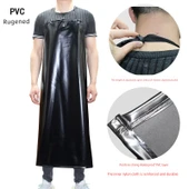 Su Geçirmez PVC Mutfak Önlüğü - Siyah, Ön Tasarımlı 80x100 - 3