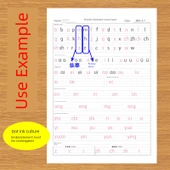 Okul Öncesi Pinyin ve İngilizce Harf Diktesi Kağıdı - Pinyin Alfabe Diktesi 50 + Pinyin Alfabesi - 10