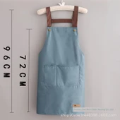 Cepli Su Geçirmez Yağa Dayanıklı Mutfak Önlüğü - Uzun Deri Standart Önlük Pembe thumbnail 5