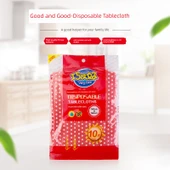 Tek Kullanımlık Plastik Masa Örtüsü - Beyaz 1.0x1.4 Metre (3 Paket, 120 Adet) - 2