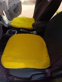 Yumuşak Tüylü Peluş Serme Oto Koltuk Koruyucu Minder Koltuk Kılıfı Ön Arka Sarı - 4