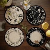 Nordik Stil PU Deri Bardak Altlığı - Krem Rüzgar 2 - 17cm (4'lü Set) - 8