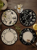 Nordik Stil PU Deri Bardak Altlığı - Krem Rüzgar 2 - 17cm (4'lü Set) - 2