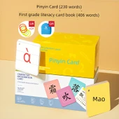 Çince Karakter Öğrenme Kartları - 1. Sınıf Okuma Yazma ve Pinyin Seti (2. Kitap 406 Kelime + Pinyin Kartı 240 Kelime) thumbnail 1