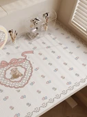 Çizgi Film Desenli Deri Masa Örtüsü - Kedilere Aşık - 40x140cm - 4